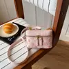 Bolsa Pequena Quadrada Texturizada Estampada Corrente Caixa Elegante Casual Infantil Nova Moda 2026 Ombro Transversal