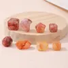 Flor de Goma Natural Cubo de Azúcar Luna Accesorios de Cristal Estrella de Cinco Puntas Luna Colgante Flor de Goma Roja Luna Creciente Piedra Preciosa Collar Joyería