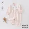 Ropa de bebé para otoño, mameluco suave de terciopelo para bebés, pijama base unisex para bebé, mameluco con apertura lateral tipo mariposa 6
