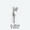 LZ Nueva Joyería para Uñas de Celebración Cibernética Borla Mariposa Flor de Rosa Flor Grande Color Ambiental Decoración de Uñas Galvanizada G-3907