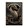Escultura Metálica Rey Gorila Pintura en Lienzo León Dorado Tigre Ciervo Póster Escultura de Animales Arte Decorativo Pared