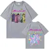 Kpop Demon Slayer Merch de Fans Mira Rumi Zoey Huntrix Camiseta Verano Camiseta Gráfica
