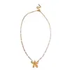 Collar de Acero Inoxidable con Colgante de Flor de Acero de Titanio Diseño Ins Transfronterizo Cadena para Clavícula Joyería de Lujo Ligero de Gama Alta Venta al por Mayor