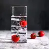 Vaso Cuadrado de Vidrio de Borosilicato, Engrosado y Resistente al Calor, Apto para Microondas, Diseño Simple con Logo en Inglés, Vaso Cuadrado de Vidrio para Agua