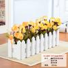 Cerca de Flores Simuladas Set de Plantas Verdes Flor Falsa Orquídea Saltarina Crisantemo Pequeña Flor Verde Rosa Diamante Decoración de Oficina Bonsái