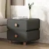 Estilo madera maciza, moderno y lujoso, mesita de noche pequeña creativa 2022, color crema, alternativa de alta gama a la mesita de noche minimalista moderna
