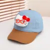 Boné de Baseball Jeans Novo Estilo Coreano para Crianças Super Fofo Desenho Animado Boné com Aba Chapéu de Sol Outono 2025 para Meninos e Meninas