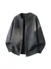 Cárdigan de Punto Redondo para Otoño e Invierno para Hombre, Nuevo Estilo Coreano Suave y Relajado, Chaqueta Suéter Holgada Cómoda y Cálida