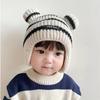 Gorro de bebé de comercio exterior, gorro con protección para los oídos, gorro de lana Maruko para otoño e invierno, gorro cálido súper lindo para niña y niño.