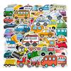 50 Animales Africanos Vehículos de Ingeniería de Transporte Pegatinas de Aprendizaje para Niños Pegatinas para Patineta Taza de Agua