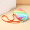 2025 nuevo bolso de hombro cruzado para mujer estilo pintura al óleo arcoíris moda bolso cuadrado pequeño comercio exterior una generación de pelo