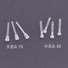 厂家新款批发 日本树脂耳针带针孔配件  DIY耳饰配件 环保防过敏