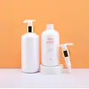 Garrafa de Plástico com Bomba para Loção de Ombro Arredondado Personalizada 120-500ml Garrafa para Gel de Banho Grande Capacidade Garrafa de Plástico PET para Loção Corporal Garrafa Vazia