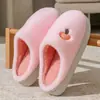 Pantufas de Algodão com Chifres de Ovelha Fofas para Mulheres, Outono e Inverno, para Casa, Antiderrapantes, com Solado Grosso, de Pelúcia, Algodão para Maternidade