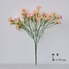 Flores Artificiais Gipsofila e Cravos, Arranjo Floral de 5 Hastes e 40 Cabeças para Decoração de Sala de Estar, Material Floral para Decoração de Casamento, Pequeno Buquê