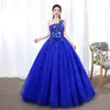 Vestido de noche crinolina disfraz de anfitrión para presentación examen de arte de música vocal estudiante canto belleza vestido solo largo adelgazante para mujer