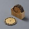 Posavasos de bambú almohadilla de aislamiento antiquemaduras tallado creativo tapete de té zen portavasos tapete para olla juego de té accesorios para ceremonia de té kung fu