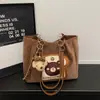 Bolso Tote Retro Estilo Universitario Coreano para Mujer, Nuevo Modelo Primavera 2026, Bolso de Hombro Bajo el Brazo, Bolso de Gran Capacidad para Viajes Diarios
