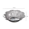 Plato de frutas PET de lujo ligero estilo europeo con bordes plateados, alto valor estético para la mesa del comedor del hogar, adecuado para frutas, bocadillos y dulces