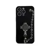Funda de Cuero de Marca Grande para iPhone 18 Pro Max con Correa para la Muñeca, Funda Suave para iPhone 17, Adecuada para Apple 14, Diseño Cruzado de Moda