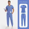 Tamanho Grande Masculino e Feminino Amazon Mais Vendido Temu Doutor Enfermeiro Salão de Beleza Casa de Repouso Uniforme de Enfermeiro Uniforme de Enfermeiro Cor Pura