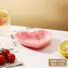 Prato cuspidor de osso criativo de luxo leve em formato de coração, prato de distribuição, prato de nozes, prato de frutas KTV, mesa de jantar para banquete, prato de lanche