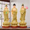 Tres Santos Occidentales Bodhisattva Guanyin Amitabha a Bodhisattva Tres Santos Buda de Pie Como Tres Santos Occidentales Buda de Resina