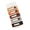 Pu couro hairpin feminino bola cabeça BB clipe candy color Square quebrado cabelo franja clipe de volta cabeça hairpin side clip jóias