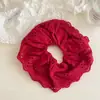 Scrunchie de Renda Estilo Coreano para Mulheres 2026 Novo Estilo Elástico de Cabelo Estilo Preguiçoso Corda de Cabelo Grande Acessório para Coque Flor de Cabelo