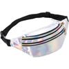 Riñonera Láser Riñonera de PU Impermeable Bolso Brillante de Hombro Cruzado Playa Casual Deportes Bolso de Hombro Cruzado Único