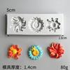 Abeja Pétalo Flor Mosaico Cuchilla Molde de Silicona Decorativo Herramienta para Voltear Azúcar Molde de Silicona para Pastel de Chocolate