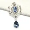 Colgante de flor de aleación de plata de 52*28 MM más vendido para decoración de ropa, accesorios para el cabello, accesorios para joyería DIY con adornos de vidrio