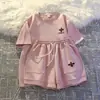 Traje informal de dos piezas para mujer, verano 2025, nuevo, pantalones cortos de manga corta, ropa deportiva holgada y relajada para hombres pequeños.