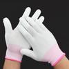 Guantes de Dedos Blancos Teñidos Artificialmente con Recubrimiento de PU, Guantes de Goma Recubiertos de 13 Calibres para Fábricas de Electrónicos y Recolección en Jardines, Guantes de Nylon