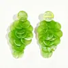 Aretes Largos con Borla de Racimo de Uvas de Concha Natural, Estilo Festivo con Lentejuelas de Colores, Aretes que Adelgazan el Rostro, Venta al por Mayor Multicolor