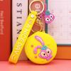 Espejo de maquillaje plegable resistente a caídas, versión coreana de dibujos animados, nuevo, empaque individual, espejo plegable duradero, regalo, venta al por mayor
