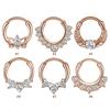 Anillo nasal de acero inoxidable 316 con incrustaciones de circonita, nuevo anillo nasal personalizado con alas, joyería anti-perforación en oferta en Amazon.