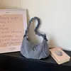 Bolso Cruzado Transfronterizo de Moda con Personalidad Plisado Estilo Coreano Gran Capacidad de Hombro Único Versátil Casual Diseño Retro Bolso Cruzado