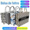 Em estoque atacado saco de feltro engrossado grande capacidade mão presente saco feltro criativo impresso bolsa casual
