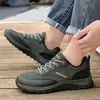 Comércio Exterior Estilo Europeu e Americano Unissex Malha Respirável Absorvente de Choque Antiderrapante Sapatos de Caminhada ao Ar Livre Sapatos de Trilha para Trekking Sapatos Esportivos para Homens
