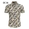 2023 Comercio Exterior Transfronterizo Nueva Camisa de Manga Corta para Hombre Estilo Coreano Moda Juvenil Casual Camisa Estampada para Hombre