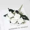 Flores Artificiales de Alta Gama, Ramo de 5 Rosas, Arreglo de Flores Falsas para Decoración del Hogar, Venta al por Mayor desde el Fabricante, Accesorios para Fotografía de Bodas