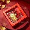Amuleto de Oveja de la Suerte para el Año de la Oveja, Cadena para Teléfono Móvil con Lámina de Oro, Llavero para Bolso, Adorno para Coche con Hilo Rojo, Regalo Promocional