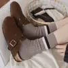 25 Meias Novas de Outono e Inverno para Mulheres, Punhos Duplos Espessados, Meias de Imitação de Caxemira, Quentes e à Prova de Frio, Meias Femininas Simples Coreanas, Meias de Cano Médio