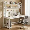 Mesa de computador, mesa para home office, mesa de quarto, mesa de estudante, mesa com estante, mesa integrada com painel perfurado, mesa simples com armazenamento para estudar