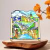 Adesivos para geladeira Suzhou Guochao Presente de madeira requintado Adesivos de decoração com sucção magnética Lembranças de turismo de Jiangsu Adesivos para geladeira de madeira