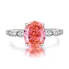 Nuevo anillo de plata de ley S925 Tan sang Púrpura diseño original femenino al por mayor transfronterizo europeo y americano anillo de diamante de alto carbono con circonita 8A