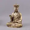 Latón Puro Ksitigarbha Buda Tang Seng Tang Sanzang Decoración del Hogar Artículo Vintage Escritorio de Oficina Mascota de Té Adorno Artesanal