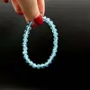 Contas Rachadas Gelo Azul Contas Soltas Material para Miçangas DIY Contas de Vidro Rachado Transparente Acessórios para Pulseira
