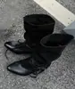 Botas de cuero de vaca súper suaves, estilo vintage relajado, punta fina, tacón de bloque para mujer, versátiles botas vaqueras western con tacón grueso, botas de jinete que estilizan